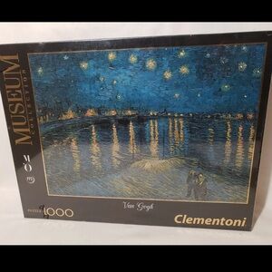 Clementoni 1000pc "Starry Night Over the Rhône" Puzzle - Blue & Gold Artwork